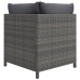 Set de muebles de jardín 6 pzas y cojines ratán sintético gris