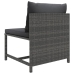 Set de muebles de jardín 6 pzas y cojines ratán sintético gris