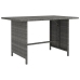 Set de muebles de jardín 9 pzas y cojines ratán sintético gris