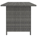 Set de muebles de jardín 9 pzas y cojines ratán sintético gris