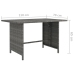Set de muebles de jardín 9 pzas y cojines ratán sintético gris