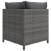 Set de muebles de jardín 9 pzas y cojines ratán sintético gris