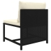 Set de muebles de jardín 6 pzas y cojines ratán sintético negro
