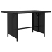 Set de muebles de jardín 9 pzas y cojines ratán sintético negro