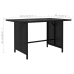 Set de muebles de jardín 9 pzas y cojines ratán sintético negro
