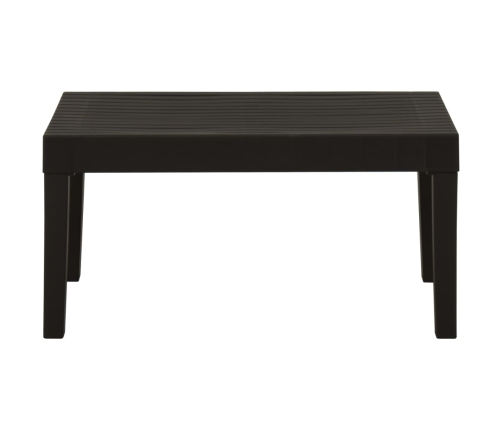 Set de muebles de jardín 3 piezas con cojines plástico gris