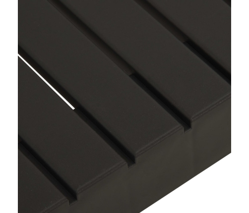 Set de muebles de jardín 3 piezas con cojines plástico gris