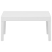 Set de muebles de jardín 4 piezas con cojines plástico blanco