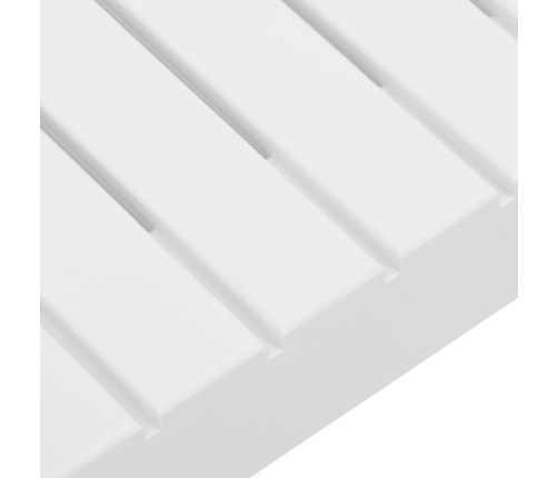 Set de muebles de jardín 4 piezas con cojines plástico blanco