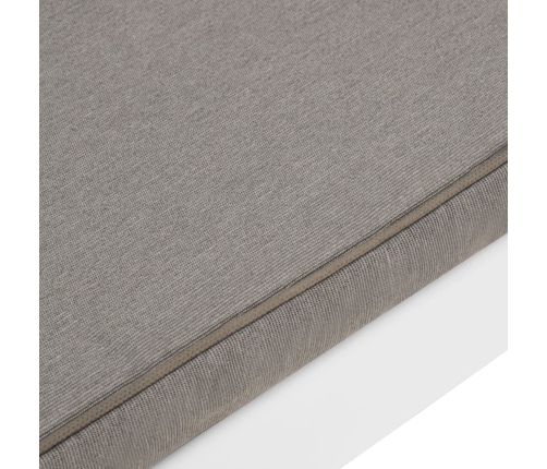 Set de muebles de jardín 4 piezas con cojines plástico blanco