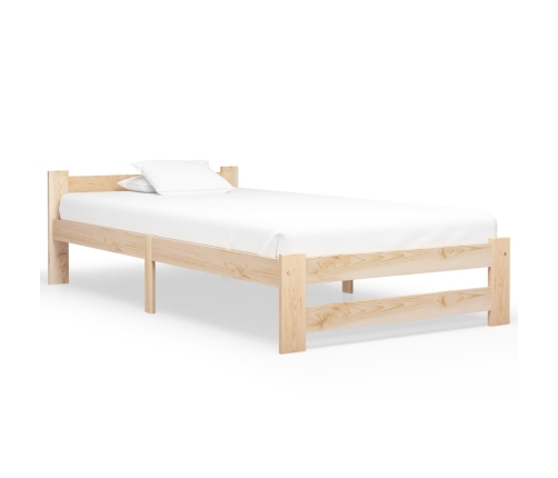 Estructura de cama de madera maciza de pino 100x200 cm