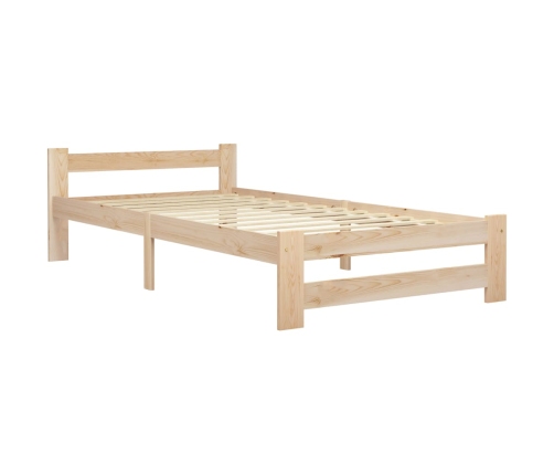 Estructura de cama de madera maciza de pino 100x200 cm