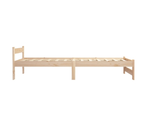 Estructura de cama de madera maciza de pino 100x200 cm