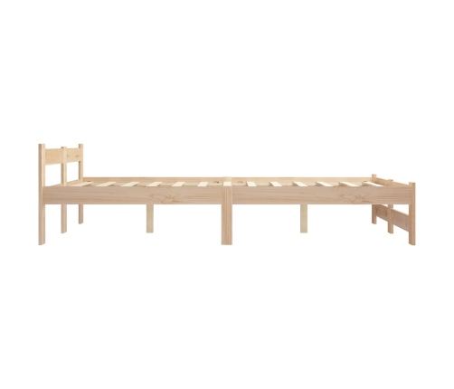 Estructura de cama sin colchón madera maciza de pino 140x200 cm