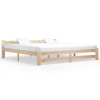 Estructura de cama sin colchón madera maciza de pino 200x200 cm