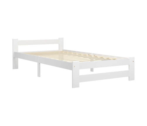 Estructura de cama sin colchón madera de pino blanco 90x200 cm