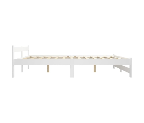 Estructura de cama sin colchón madera de pino blanco 120x200 cm