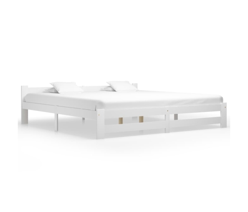 Estructura de cama sin colchón madera maciza de pino 200x200 cm