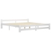Estructura de cama sin colchón madera maciza de pino 200x200 cm