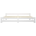 Estructura de cama sin colchón madera maciza de pino 200x200 cm