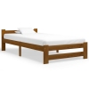 vidaXL Estructura de cama madera maciza pino marrón miel 90x200 cm