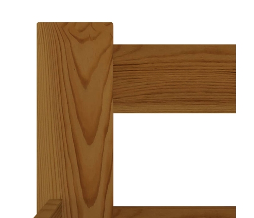 Estructura cama sin colchón madera pino marrón miel 100x200 cm