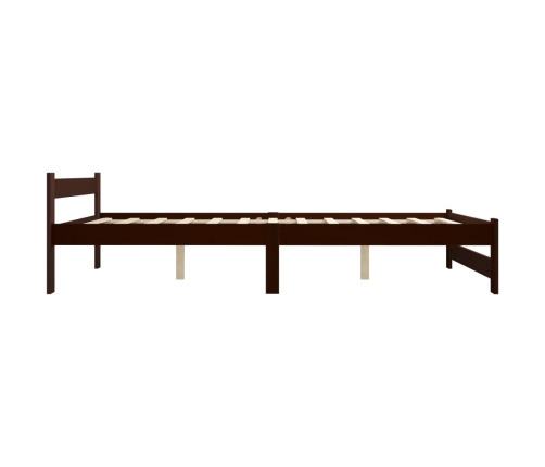 Estructura cama sin colchón madera pino marrón oscuro 180x200cm