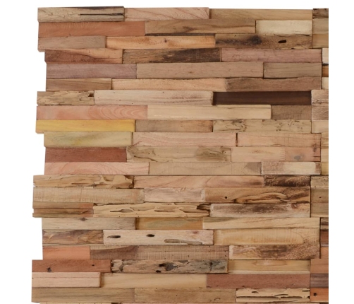 vidaXL Paneles revestimiento pared 10 uds madera teca reciclada 1,03m²