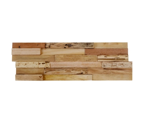 vidaXL Paneles revestimiento pared 10 uds madera teca reciclada 1,03m²