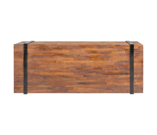 vidaXL Mesa de centro de madera maciza de teca 110x45x38 cm