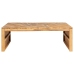 Mesa de centro madera maciza de teca erosionada 110x35x38 cm