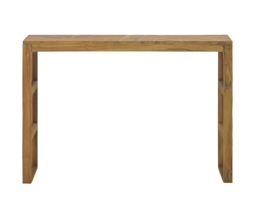 Mesa consola de madera maciza de teca 110x35x75 cm