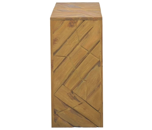 Mesa consola de madera maciza de teca 110x35x75 cm