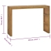 Mesa consola de madera maciza de teca 110x35x75 cm