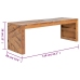 Mueble para TV madera macizo teca 110x60x38 cm