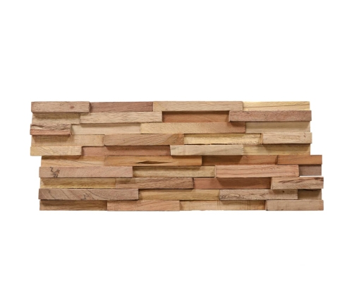 Paneles de revestimiento de pared 3D 10 uds madera teca 1,08 m²