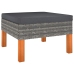 Set de muebles de jardín 8 pzas y cojines ratán sintético gris