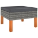Set de muebles de jardín 4 pzas y cojines ratán sintético gris