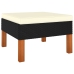 Set de muebles de jardín 5 pzas y cojines ratán sintético negro