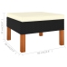 Set de muebles de jardín 5 pzas y cojines ratán sintético negro