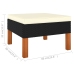 Set de muebles de jardín 6 pzas y cojines ratán sintético negro