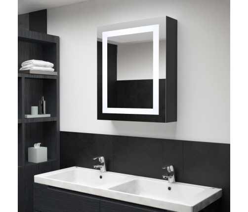 Mueble de baño con espejo LED 50x13x70 cm