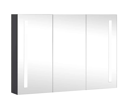 Mueble de baño con espejo LED 89x14x62 cm