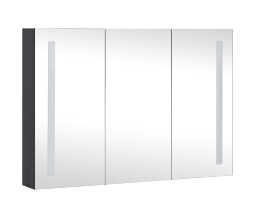 Mueble de baño con espejo LED 89x14x62 cm