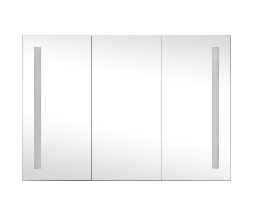 Mueble de baño con espejo LED 89x14x62 cm