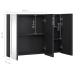 Mueble de baño con espejo LED 89x14x62 cm