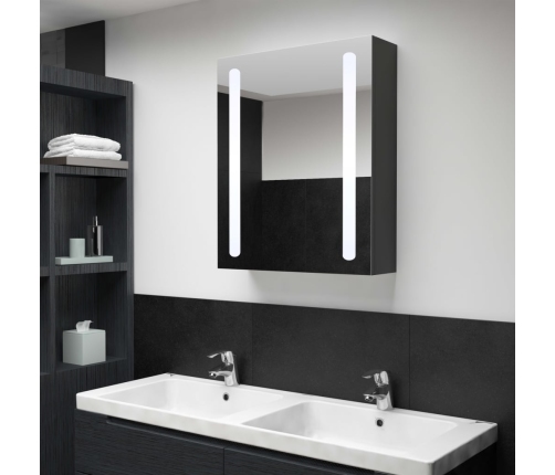 Mueble de baño con espejo LED 50x13x70 cm