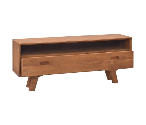 Mueble para la TV madera maciza de teca 110x30x45 cm