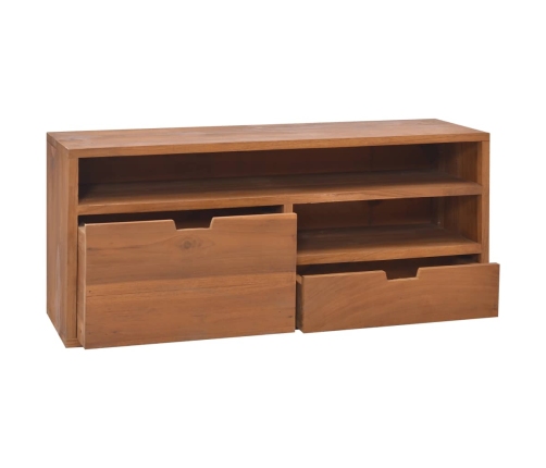 Mueble para TV de madera maciza de teca 90x30x40 cm