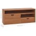 Mueble para TV de madera maciza de teca 90x30x40 cm